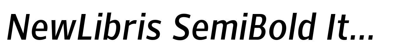 NewLibris SemiBold Italic